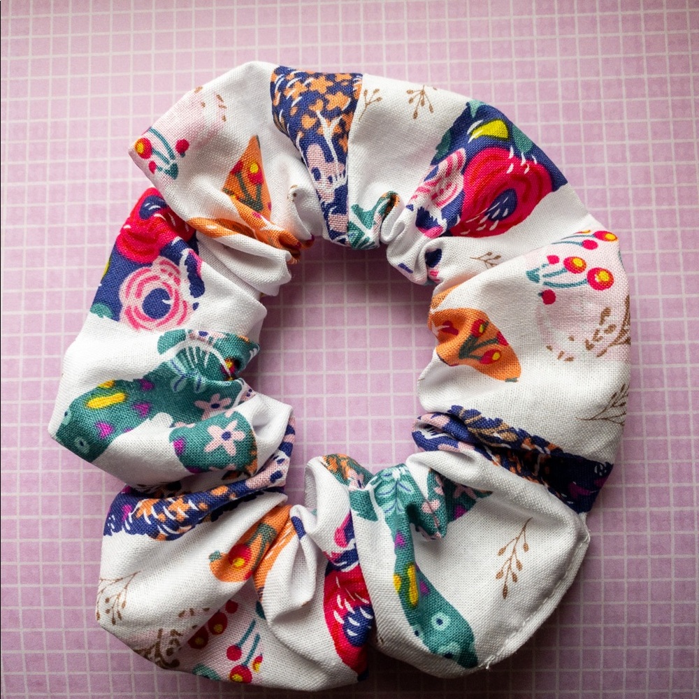 Easter Bunny and Floral Scrunchie